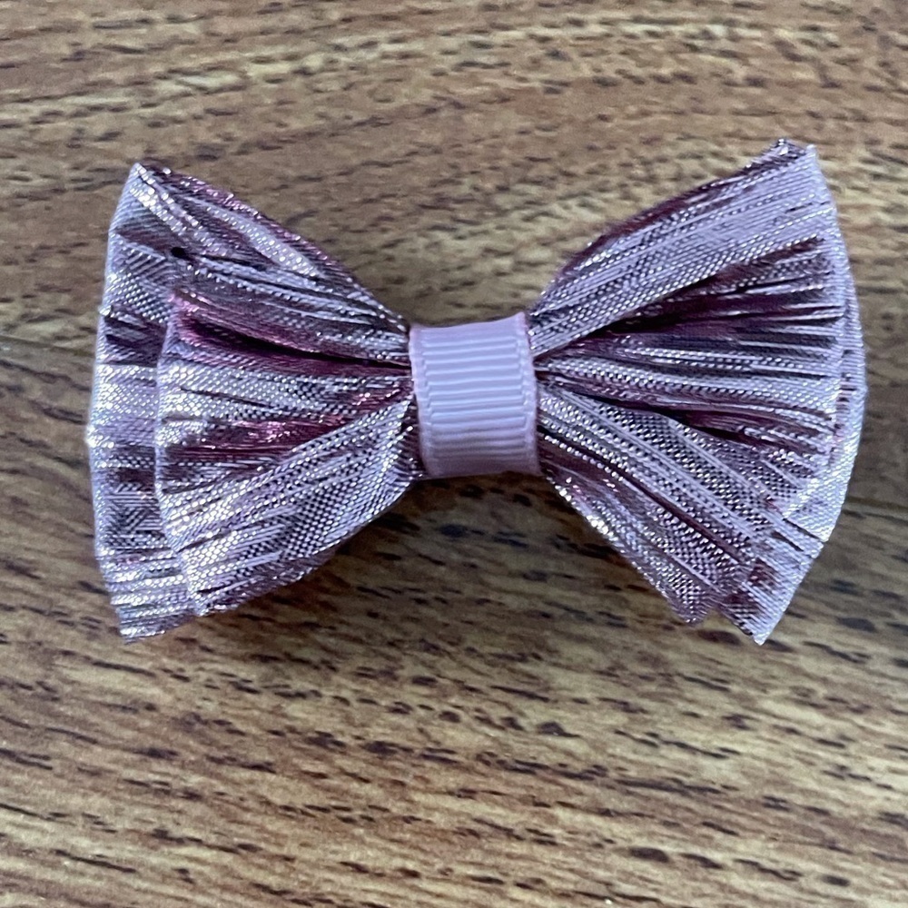 purple hair bow clip